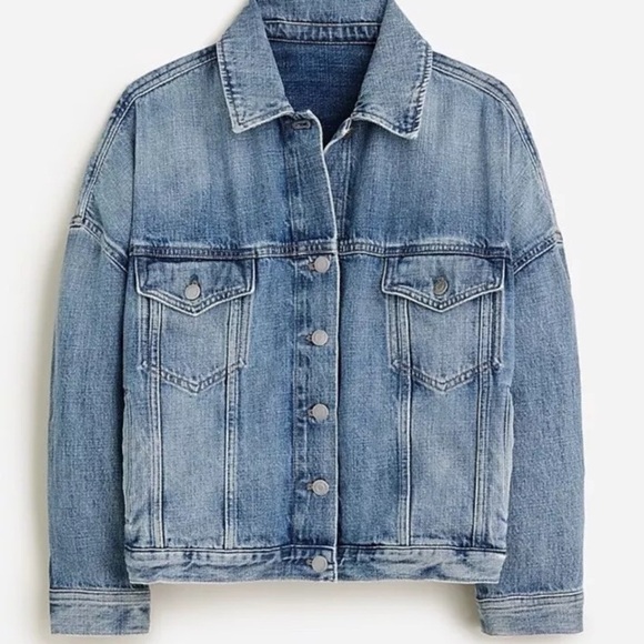 Limited Edition Point Sur J.Crew Beach Way Light Wash Denim Trucker Jacket XL - Picture 9 of 9